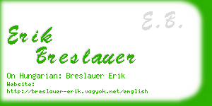 erik breslauer business card